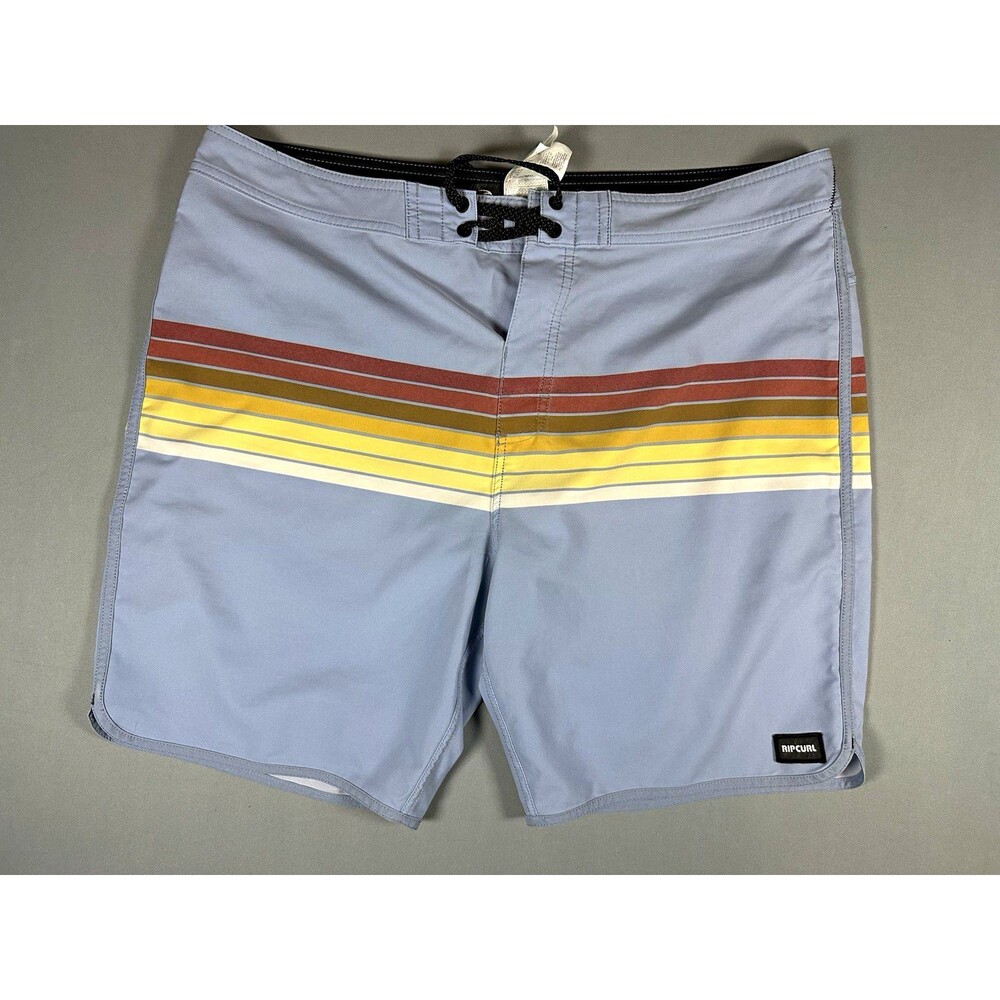 Rip Curl Mirage Boardshorts Mens 38 Ultimate Stretch Blue Stripe Swim Surf